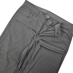Eddie Bauer Tech Pants Men's Gray Nylon Stretch D1753671 Sz 35 x 31